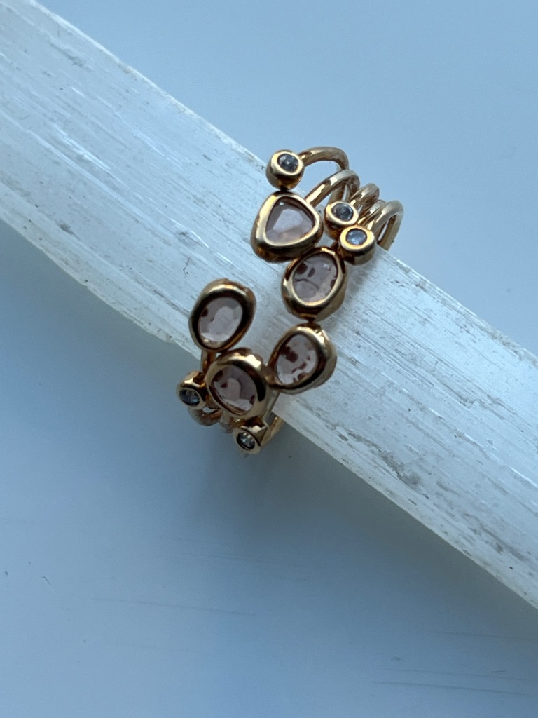 Gold Gemstones Wrap Ring